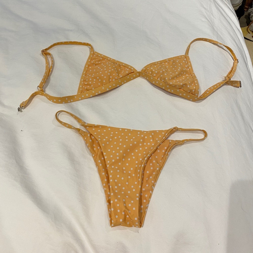 Yellow polka dot bikini